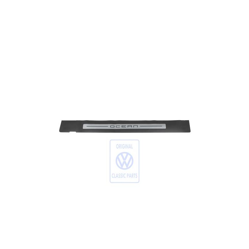 VW Original Lamina Protectora De Entrada Con Rotulo Negro/Plata - 1J3853804G 61E