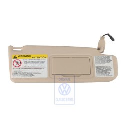 VW Original Parasol Con Espejo Y Cubierta Beige Crema - 3B0857552E 9PY