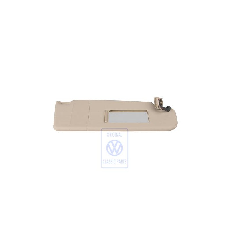 VW Original Parasol Con Espejo Y Cubierta Beige Crema - 3B0857552Q 9PY