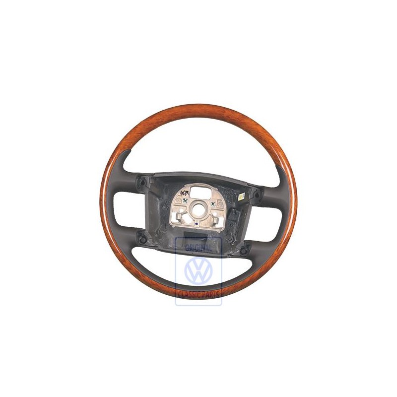 VW Original Volante Madera/Cuero Marron Natural/Eucalipto - 3D0419091ABQSE