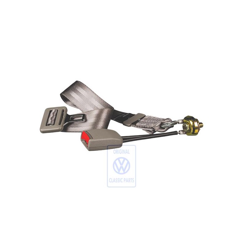 VW Original Cinturon Abdominal Y Cierre Gris Franela - 6N0857487 HCQ