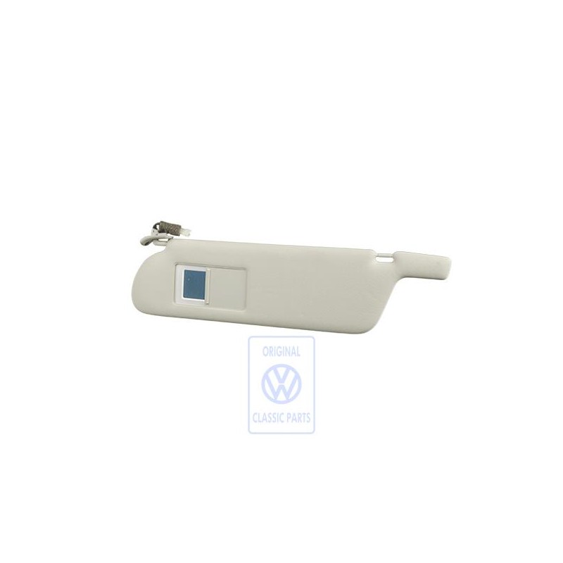 VW Original Parasol Con Espejo Iluminado Y Tapa Gris Perla - 705857551S X14