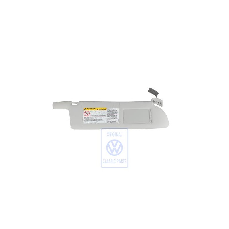 VW Original Parasol Con Espejo Iluminado Y Tapa Gris Perla - 7D0857552M X14