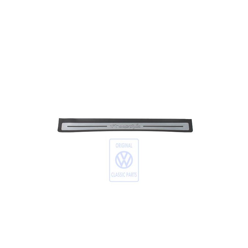 VW Original Lamina Protectora De Entrada Con Rotulo Negro/Plata - 7M3853805B 61E