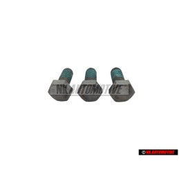 3x VW Original Tornillo Hexagonal, Autoblocante - N 01024041