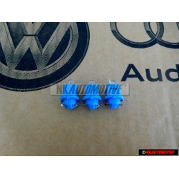 3x VW Original Bombilla C. Portalamparas Azul - 357919243B