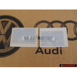 2x VW Original Placa 'Radiocodificacion' - 893010020L