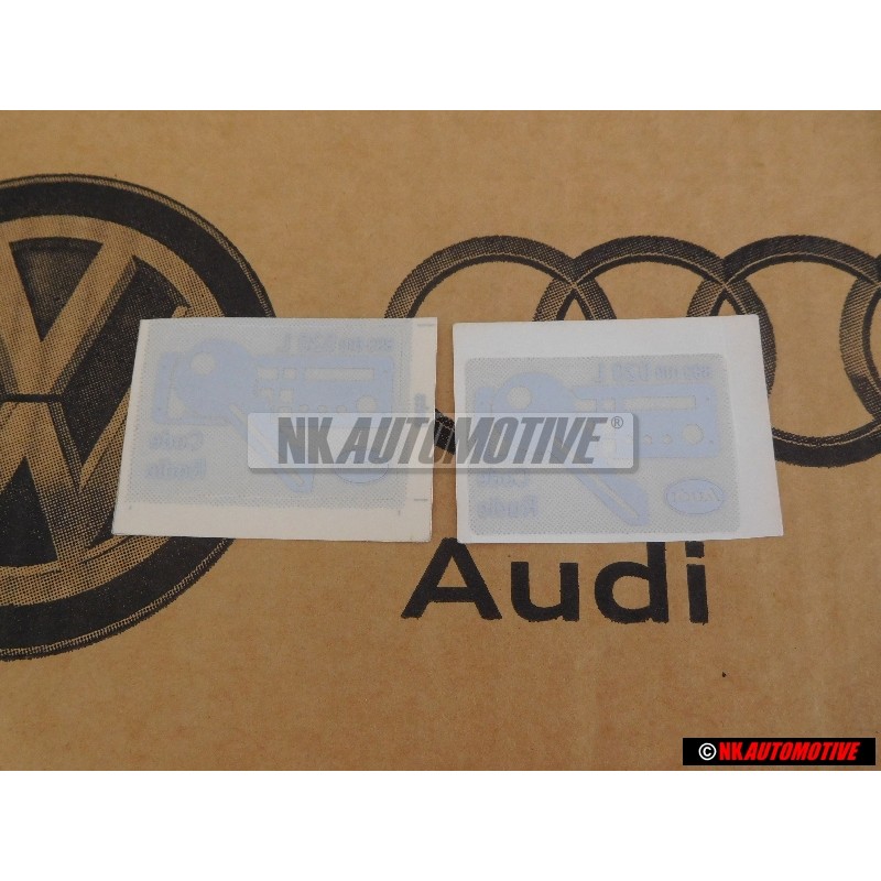 2x VW Original Placa 'Radiocodificacion' - 893010020L