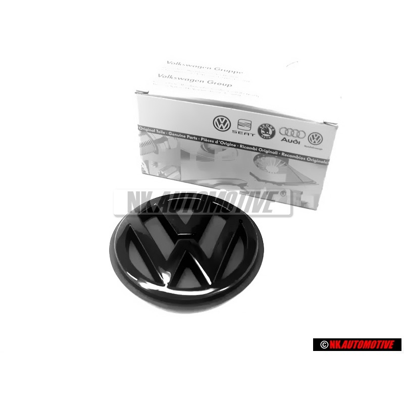 VW Original Trasero Simbolo Insignia Emblema Negro - 1H6853630C 01C