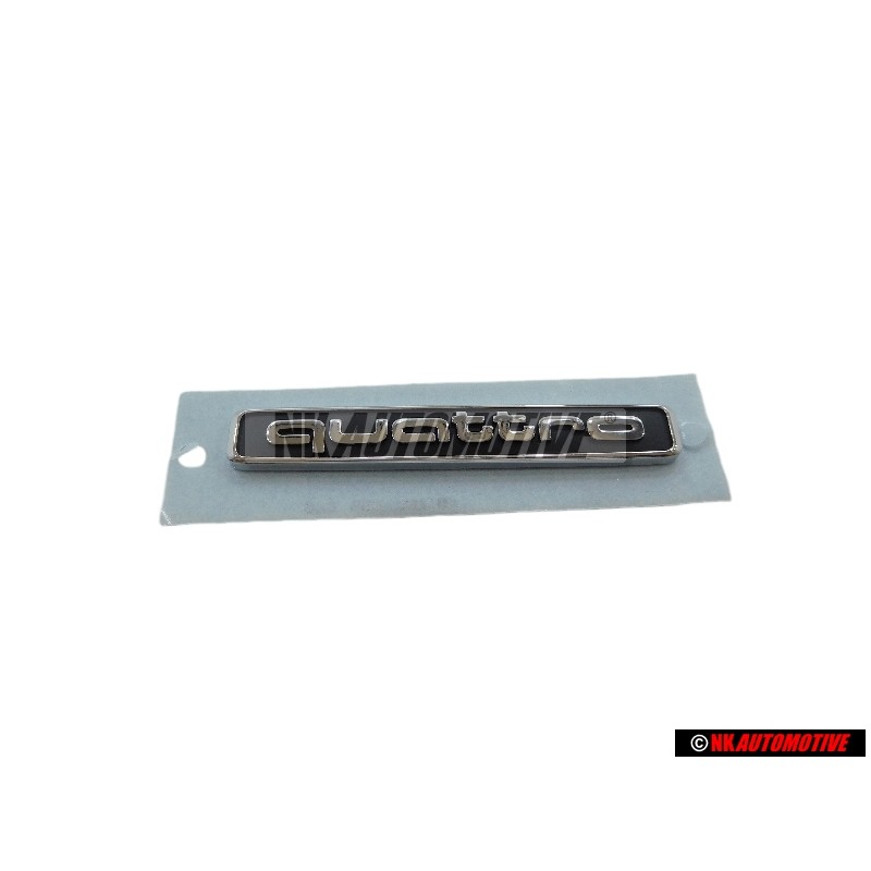 Audi Original QUATTRO Trasero Rotulo Insignia Emblema Negro Cromo - 8V0853737A