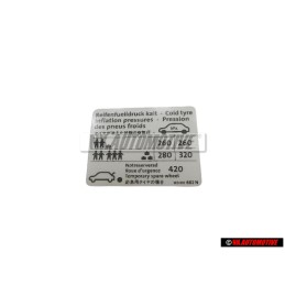 VW Original Rotulo Explicativo - 1K0010682N