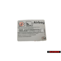 VW Original Adhesivo 'Airbag' Al Utilizar Asientos P. 