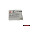 VW Original Adhesivo 'Airbag' Al Utilizar Asientos P. 