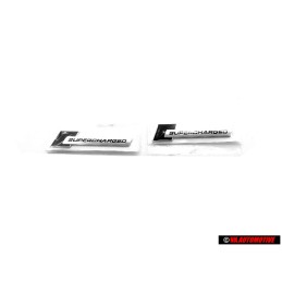 2x Audi Original SUPERCHARGED Lado Rotulo Insignia Emblema - 4F0853601