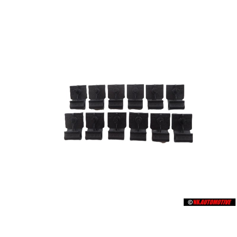 12x VW Original Soporte Negro Satinado - 3A0867301 01C