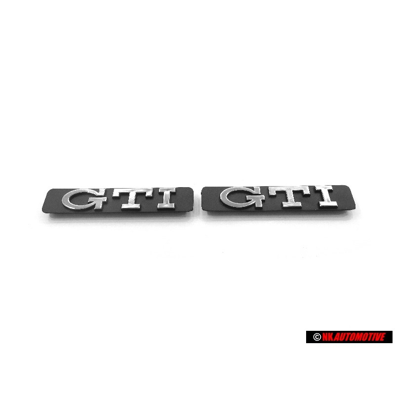 2x VW Original GTI Lado Rotulo Insignia Emblema Cromo - 1H6853714C Z10