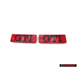 2x VW Original GTI Lado Rotulo Insignia Emblema Rojo - 191853714