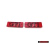 2x VW Original GTI Lado Rotulo Insignia Emblema Rojo - 191853714