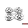 4x VW Original Tapacubo Cromo Brillante/Gris Dolomita - 1C0601149B GRB