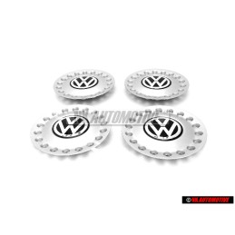 4x VW Original Tapacubos Cromo Brillante/Gris Dolomita - 1C0601149A GRB
