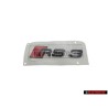 Audi Original RS3 Trasero Rotulo Insignia Emblema Negro Rojo - 8V0853740 T94