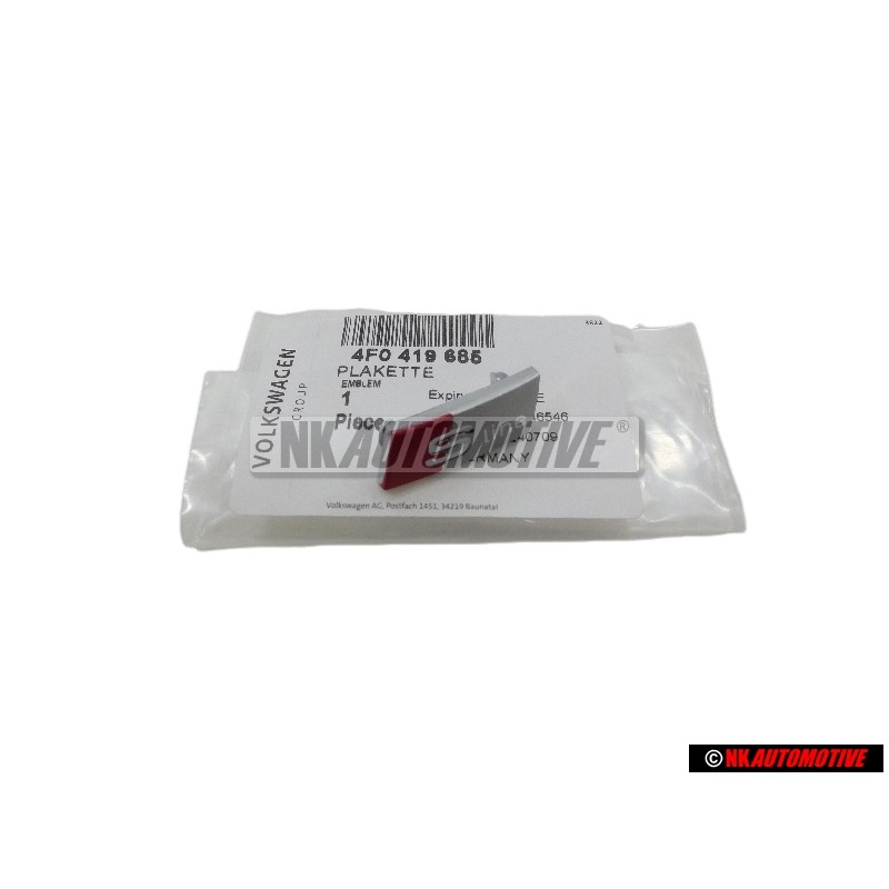 Audi Original S-LINE Volante Rotulo Insignia Emblema Cromo Rojo - 4F0419685