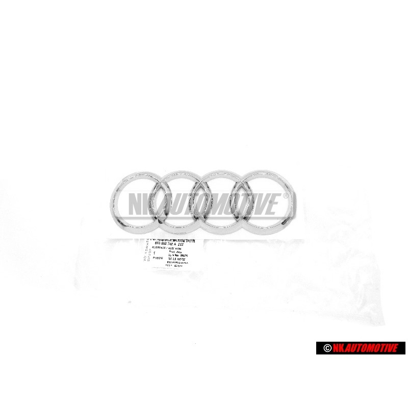 Audi Original Anillos Trasero Simbolo Insignia Emblema Cromo - 8F0853742A 2ZZ