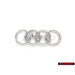Audi Original Anillos Frente Simbolo Insignia Emblema Cromo - 8X0853605