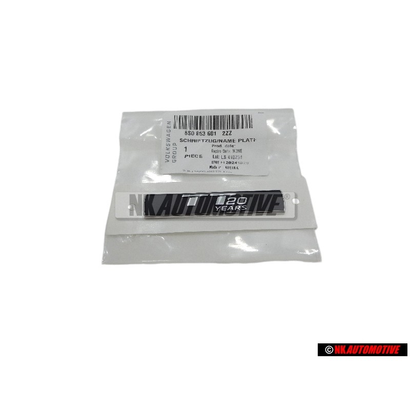 Audi Original TT 20 YEARS Lado Simbolo Insignia Emblema Negro Cromo - 8S0853601