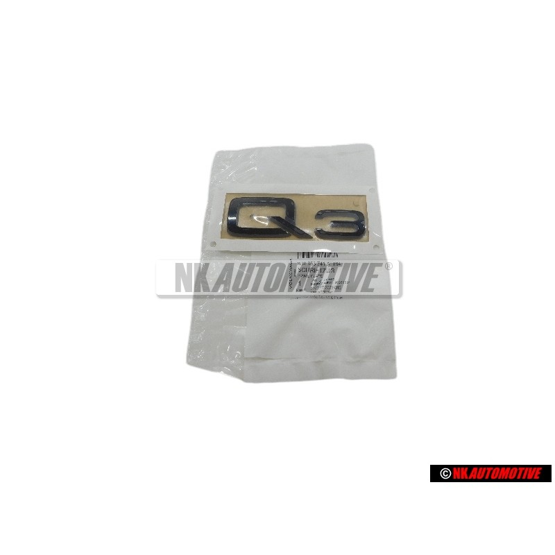 Audi Original Q3 Trasero Rotulo Insignia Emblema Negro - 8U0853741A T94