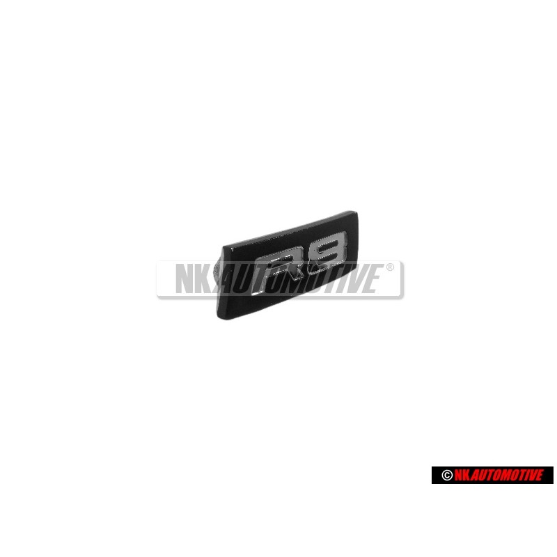Audi Original R8 Volante Rotulo Insignia Emblema Negro Cromo - 420419685