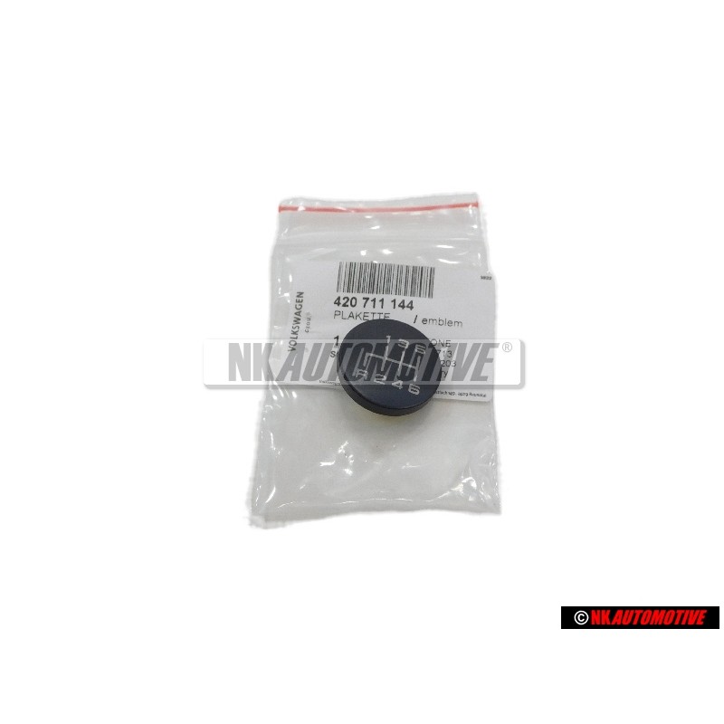 Audi Original 6-Velocidades Palanca De Cambio Emblema Negro Cromo - 420711144