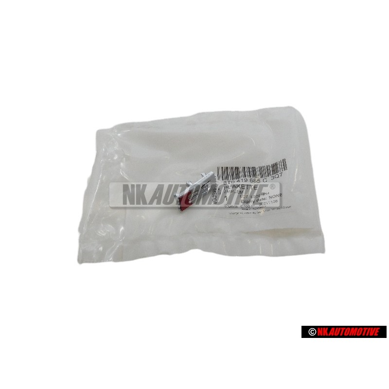 Audi Original S5 Volante Rotulo Insignia Emblema Cromo Rojo - 8T0419685C 3Q7