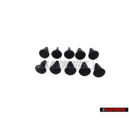 10x VW Original Clip Negro Satinado - 801867299 01C