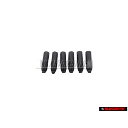 6x VW Original Capuchon Negro Satinado - 311867649 01C