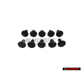 10x VW Original Clip Negro Satinado - 823863203 01C