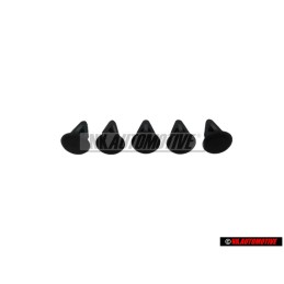 5x VW Original Clip Negro Satinado - 801867299 01C