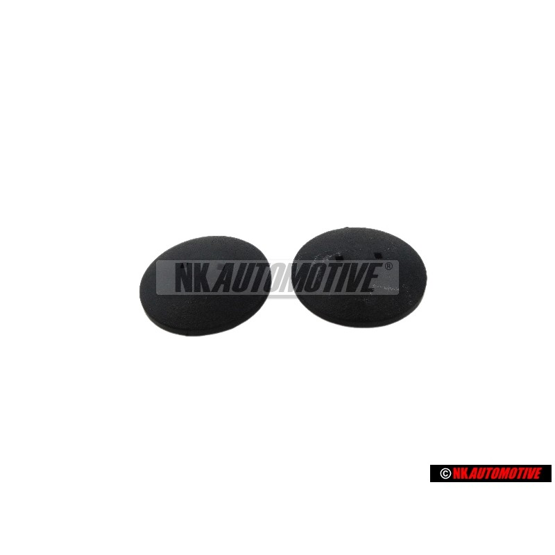 2x VW Original Boton Presion Negro Satinado - N 9009360101C