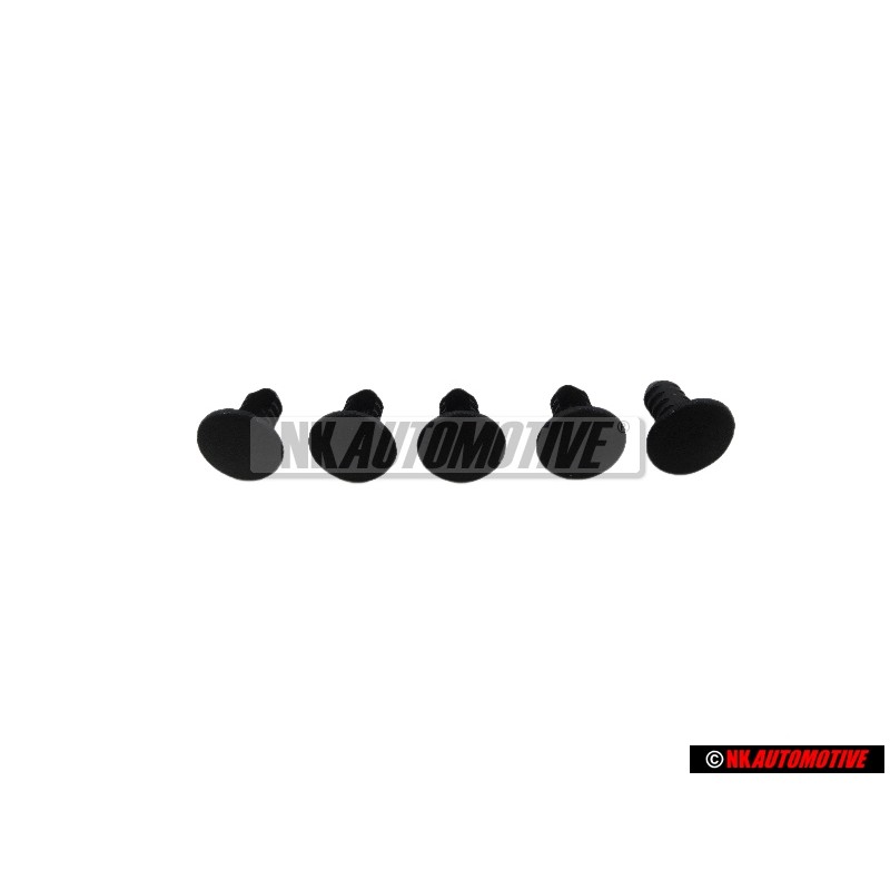 5x VW Original Clip Negro Satinado - 823863203 01C