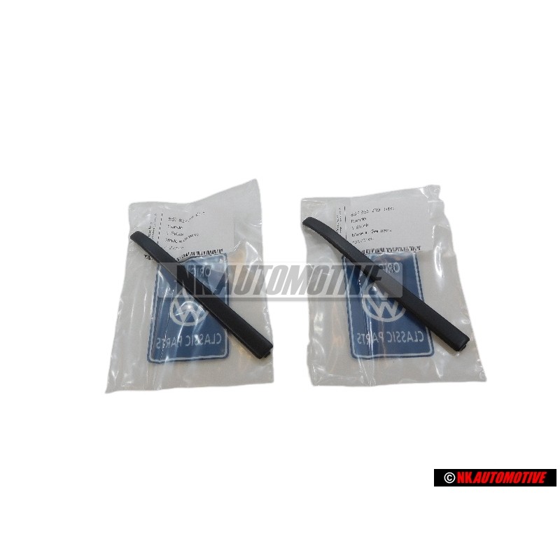 2x VW Original Recubrimiento Manilla Puerta Negro Satinado - 857837239 01C