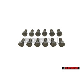 12x VW Original Tornillo Hexagonal - N 01021226