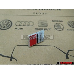 Audi Original S2 Volante Rotulo Insignia Emblema Cromo Rojo - 8A0419685D
