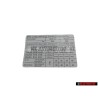 VW Original Adhesivo P. Presion Neumaticos - 1C0010238B
