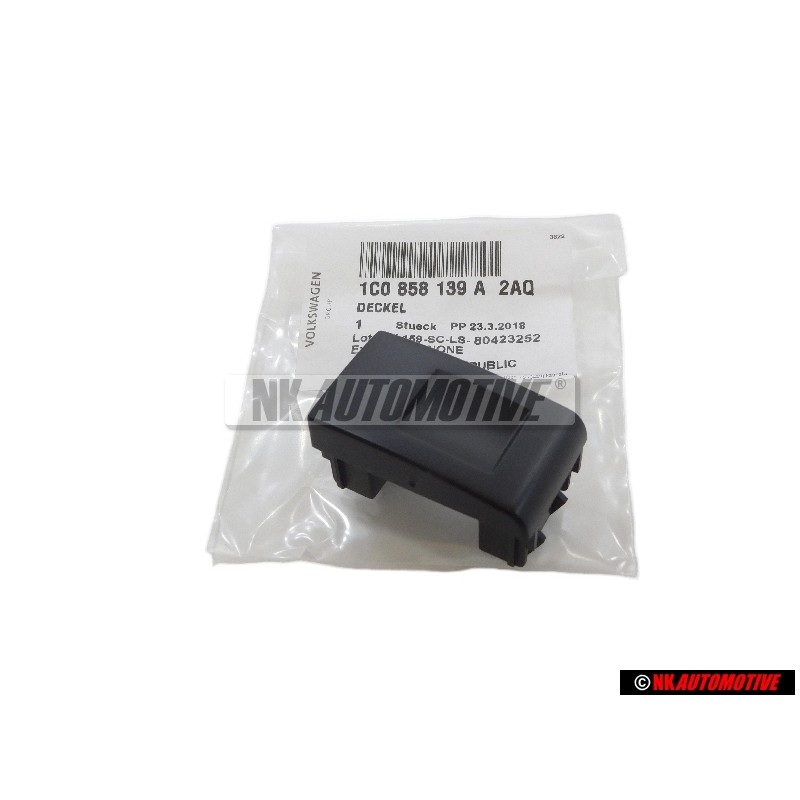 VW Original Tapa Ciega Negro - 1C0858139A 2AQ