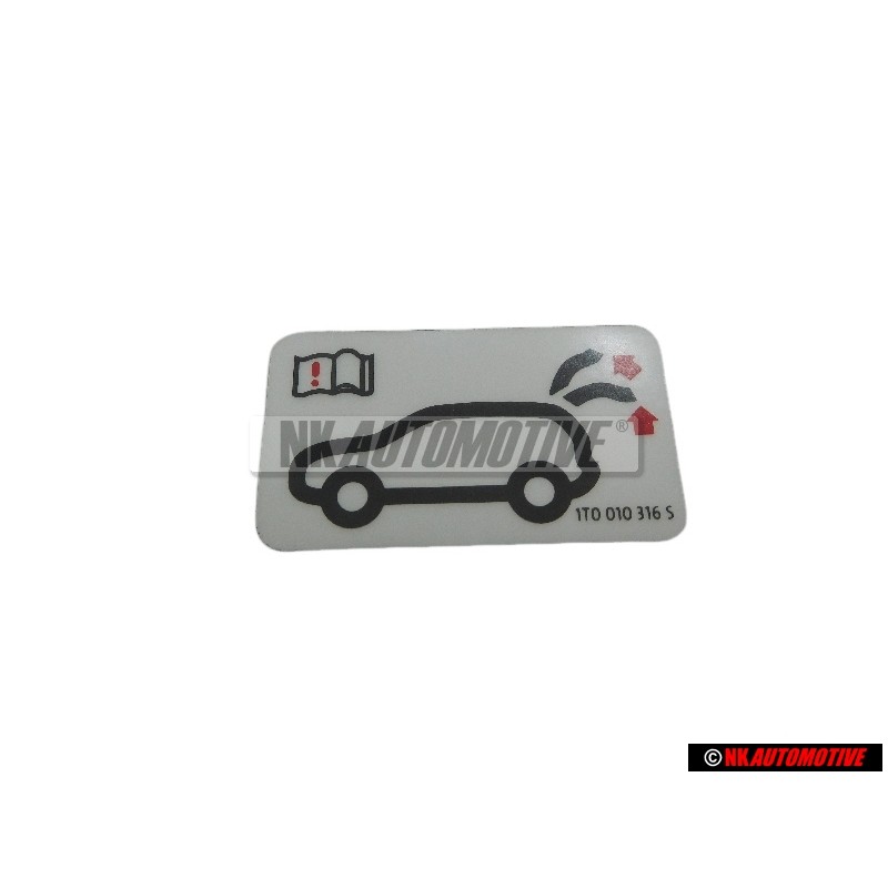 VW Original Rotulo Explicativo - 1T0010316S