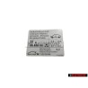 VW Original Placa De Identificacion Presion Neumatico Frio - 1T0010343J