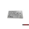 VW Original Adhesivo P. Presion Neumaticos - 3C0010455T