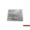 VW Original Adhesivo P. Presion Neumaticos - 6Q0010300F