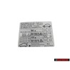 VW Original Adhesivo P. Presion Neumaticos - 6X0010245E