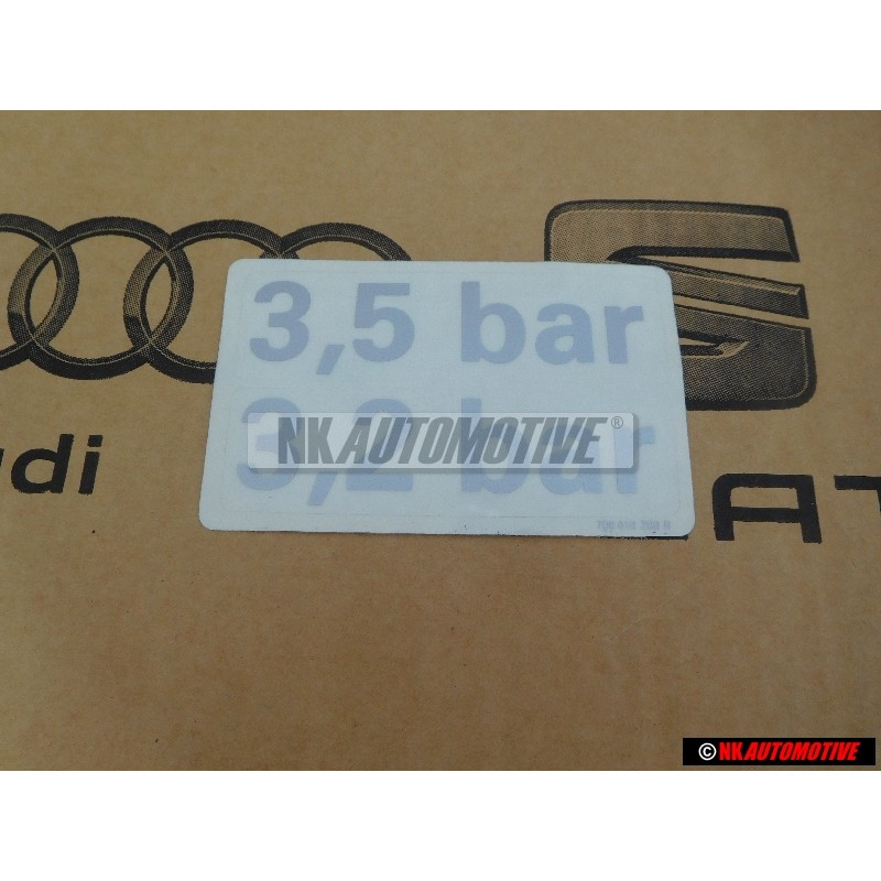 VW Original Adhesivo P. Presion Neumaticos - 7D0010208R
